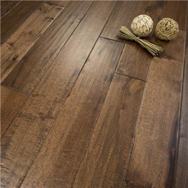 Warm hand-scraped hardwood flooring colour inspiration