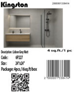 6P227 Lisbon Grey Matt 24″x24″