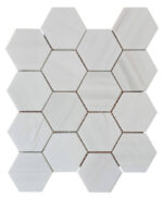 Dolomite white 3″ Hexagon – MG624