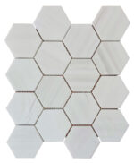 Dolomite white 3″ Hexagon – MG624