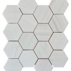 Dolomite white 3″ Hexagon – MG624