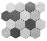 JH1205123 – Elementi Silver Matt 3″ HEX