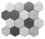 JH1205123 – Elementi Silver Matt 3″ HEX