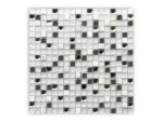 JL151 – Stainless Steel and Glass and White Marble Mosaic