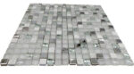 JL151 – Stainless Steel and Glass and White Marble Mosaic