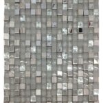 JL152 – Stainless Steel and Glass and GREY Marble Mosaic