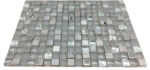 JL152 – Stainless Steel and Glass and GREY Marble Mosaic