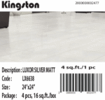 LX6638 LUXOR SILVER Tile Matt 24×24