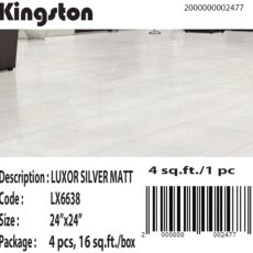 LX6638 LUXOR SILVER Tile Matt 24×24