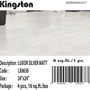 LX6638 LUXOR SILVER Tile Matt 24×24