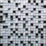 MG151 – Stainless Steel and Glass and Marble Mosaic (Snow White 5/8)