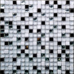 MG151 – Stainless Steel and Glass and Marble Mosaic (Snow White 5/8)