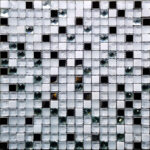 MG151 – Stainless Steel and Glass and Marble Mosaic (Snow White 5/8)
