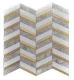 MG5925 HERRINGBONE GOLD Mosaic