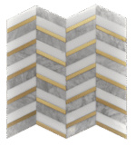 MG5925 HERRINGBONE GOLD Mosaic