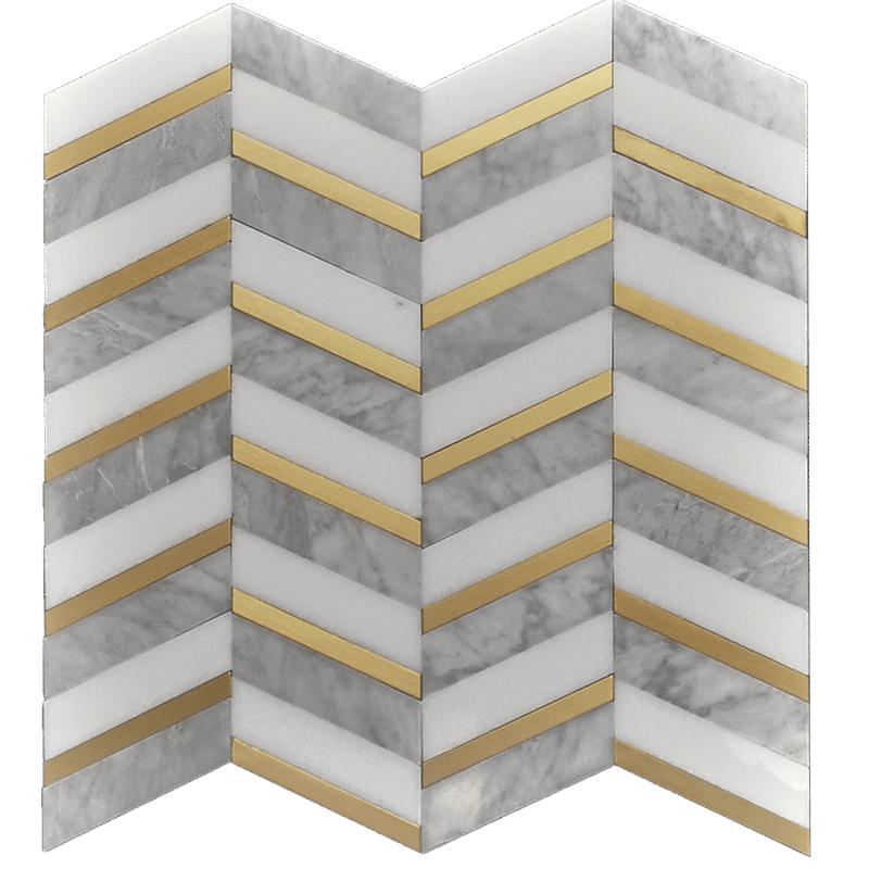 MG5925 HERRINGBONE GOLD Mosaic