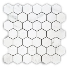MG602 – Oriental White 1” Hexagon Polished