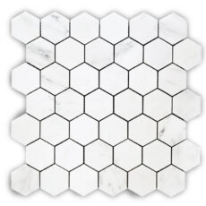 MG602 – Oriental White 1” Hexagon Polished