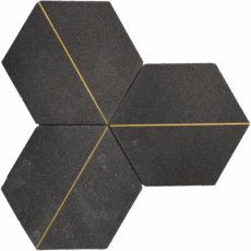 MG691 – 6″ CHARCOAL HEX Matt 7.6″X12″