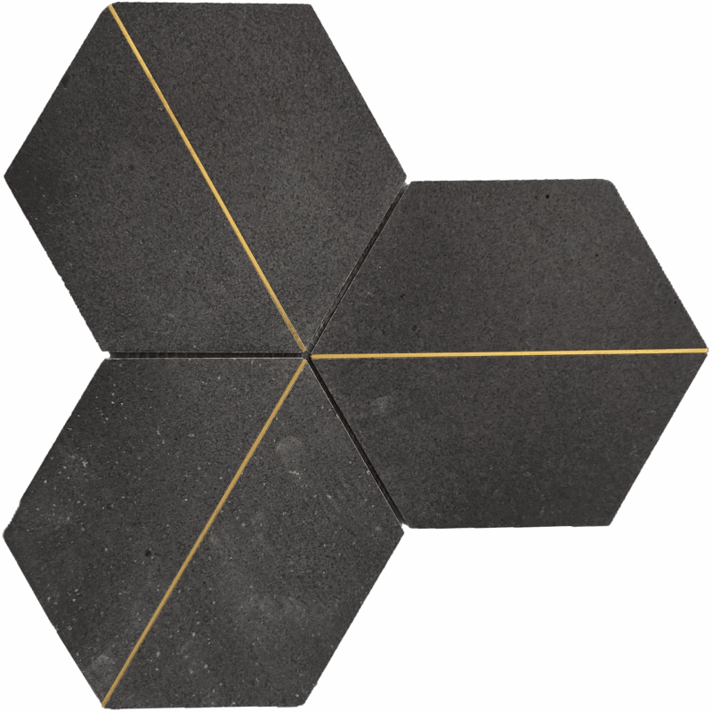 MG691 – 6″ CHARCOAL HEX Matt 7.6″X12″