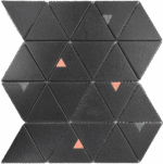 MG692 – 6″ CHARCOAL Triangle Matt 10.6″X11.6″