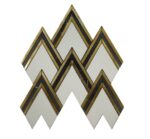 MG824 – AURORA HERRINGBONE Gold Marble Mosaic