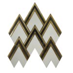 MG824 – AURORA HERRINGBONE Gold Marble Mosaic