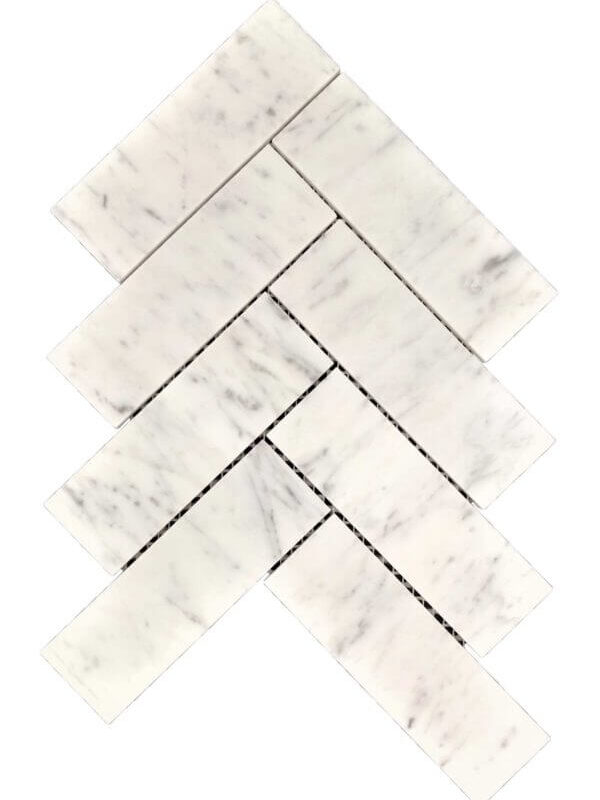 MG893 – BIANCO CARRARA HERRINGBONE 2×6