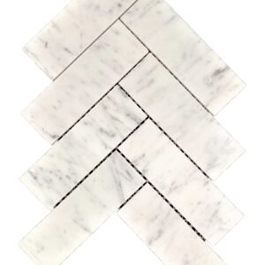 MG893 – BIANCO CARRARA HERRINGBONE 2×6