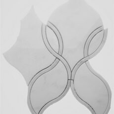 MG916 – CARNATION LASER CARRARA WITH GREY OUTLINE