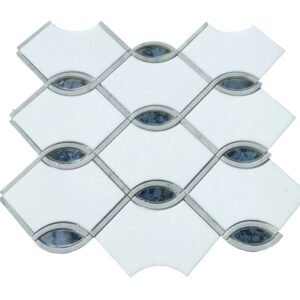 MG973 – Waterjet Marble Mosaic with mirrors