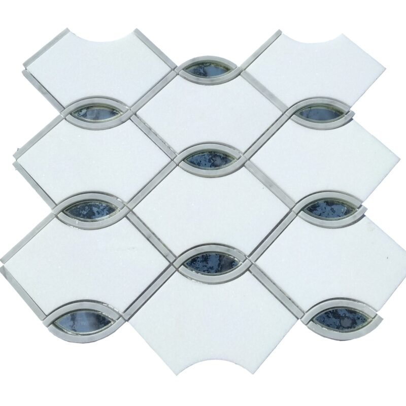 MG973 – Waterjet Marble Mosaic with mirrors