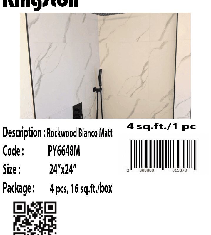 PY6648M Rockwood Bianco Matt 24″x24″