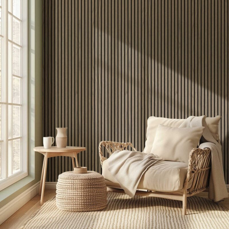 Walldi Hush 9 acoustic wall panel in Natural Walnut