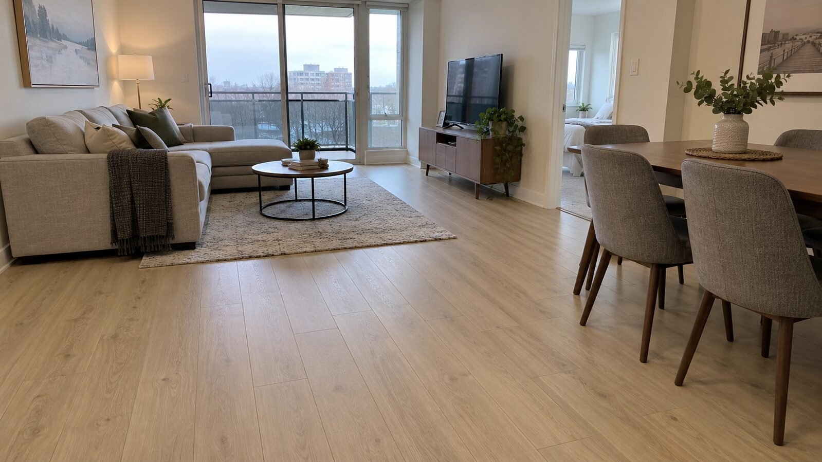 Laminate Flooring Installation in Vaughan & the GTA 2 Finished laminate flooring in a Toronto-area condo