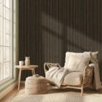 Walldi Hush 9 acoustic wall panel in Smoked Oak — room view