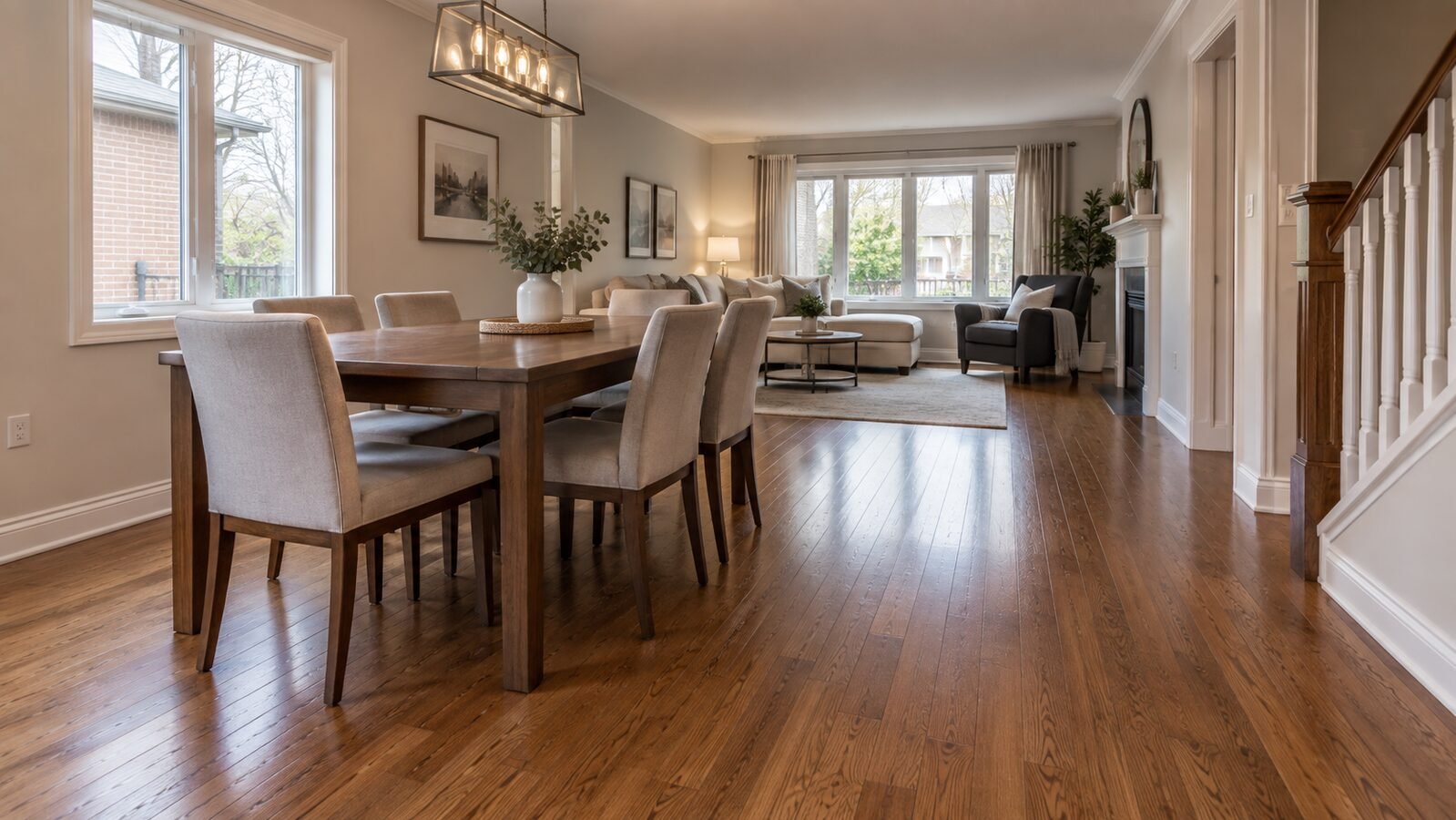 Solid Hardwood Installation in Vaughan & the GTA 1 Completed solid hardwood flooring project