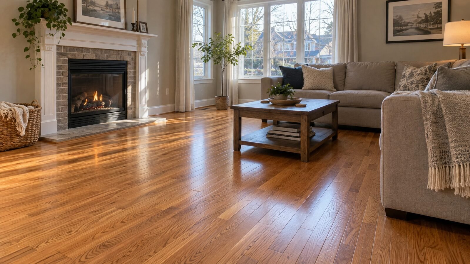 Solid Hardwood Installation in Vaughan & the GTA 2 Finished solid hardwood flooring in a GTA home