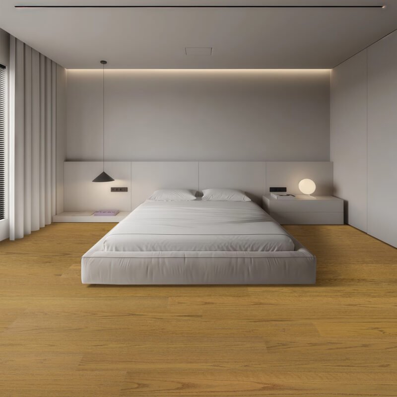 Weiss Golden Oak 6 inch engineered hardwood room view