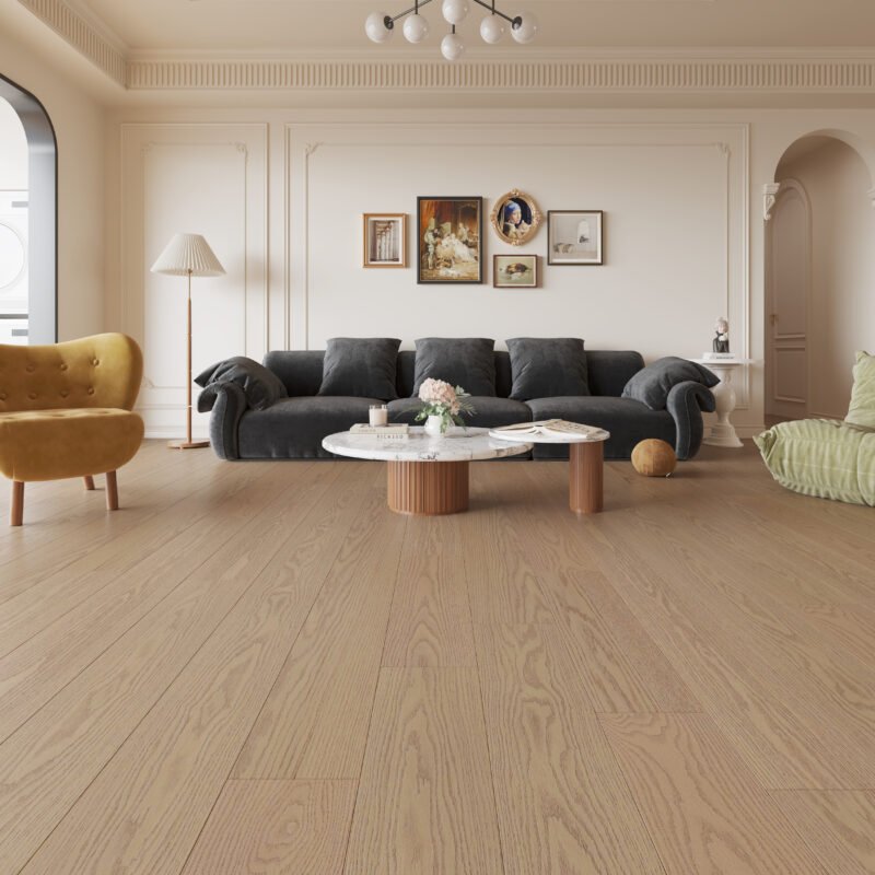 Weiss Mocha 6 inch engineered hardwood room view
