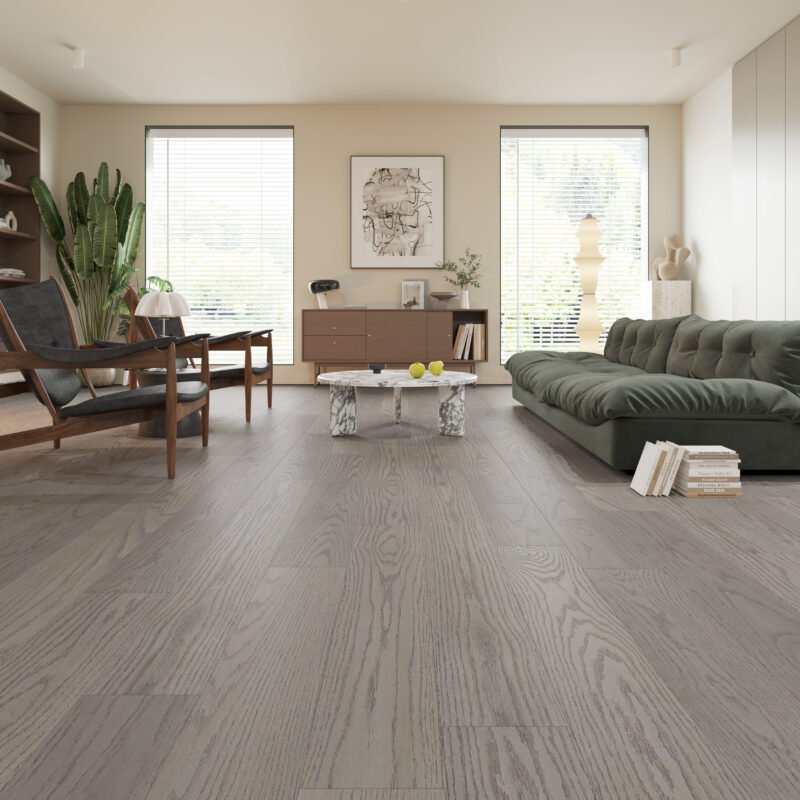 Weiss Pebble 6 inch engineered hardwood room view