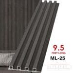 WPC Fluted Wall Panel LIMA LINER BLACK 025 - Image 2