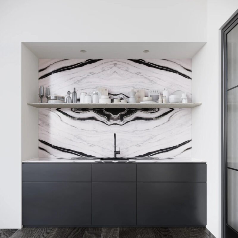 Panda UV marble sheet wall panel detail and room inspiration 1