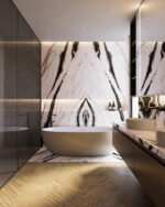 Panda UV marble sheet wall panel detail and room inspiration 2
