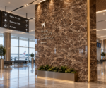 Marron Imperial UV marble sheet wall panel detail and room inspiration 2
