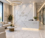 Royal Statuario UV marble sheet wall panel detail and room inspiration 3