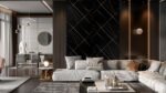 Saint Laurent 8231 UV marble sheet wall panel detail and room inspiration 1