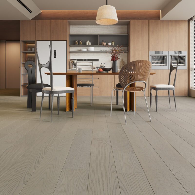 Weiss Cream 7 inch engineered hardwood room view