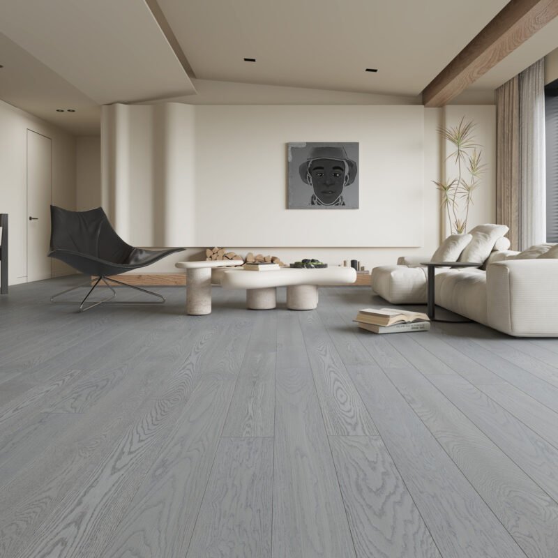 Weiss Pewter 7 inch engineered hardwood room view