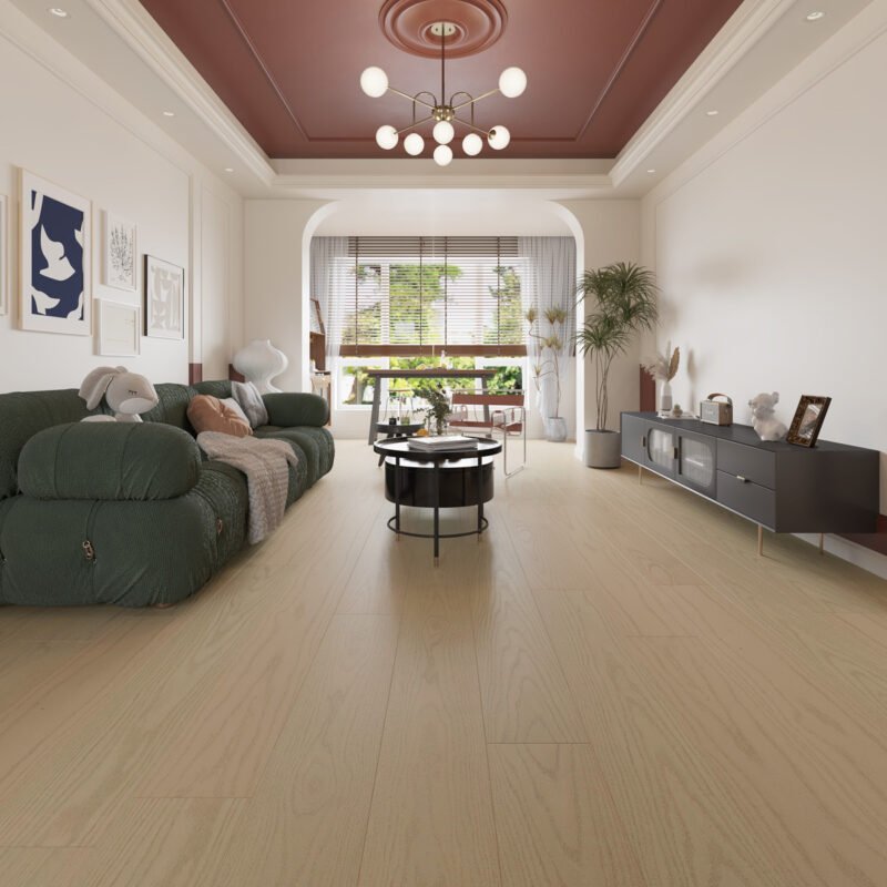 Weiss Sand 6 inch engineered hardwood room view